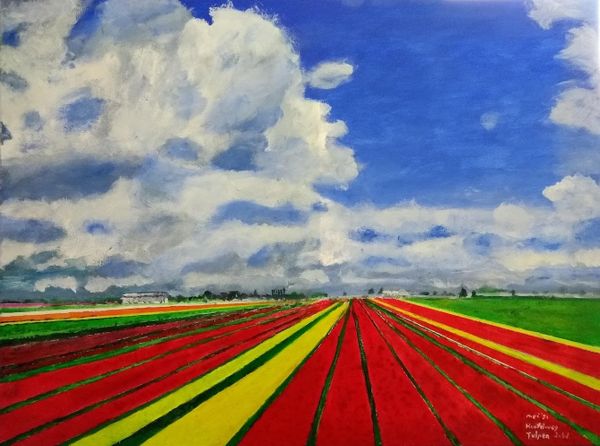 Tulpen aan de Hoofdweg